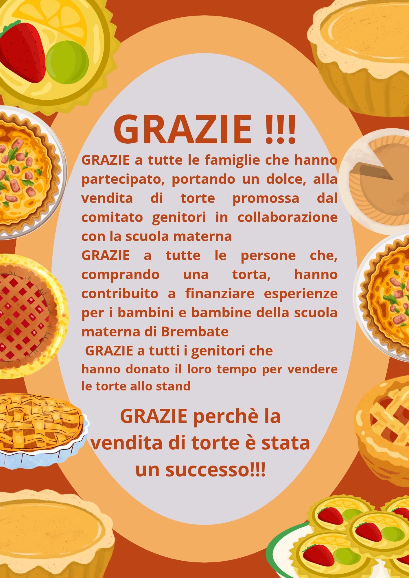 Giallo Arancione e Rosso Illustrato Torte Bordo della Pagina A4(2)